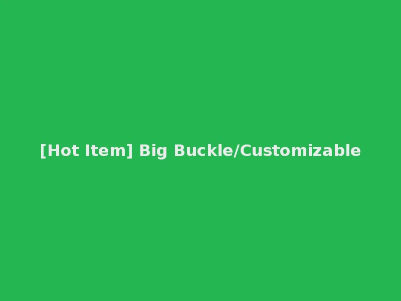 [Hot Item] Big Buckle/Customizable