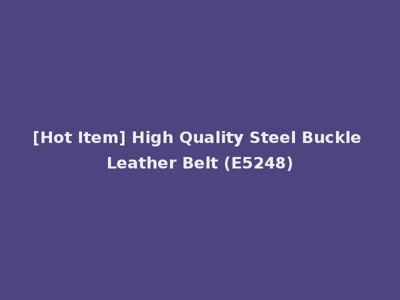 [Hot Item] High Quality Steel Buckle Leather Belt (E5248)