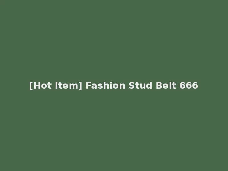[Hot Item] Fashion Stud Belt 666