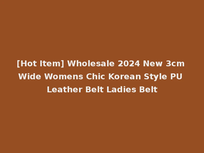 [Hot Item] Wholesale 2024 New 3cm Wide Womens Chic Korean Style PU Leather Belt Ladies Belt