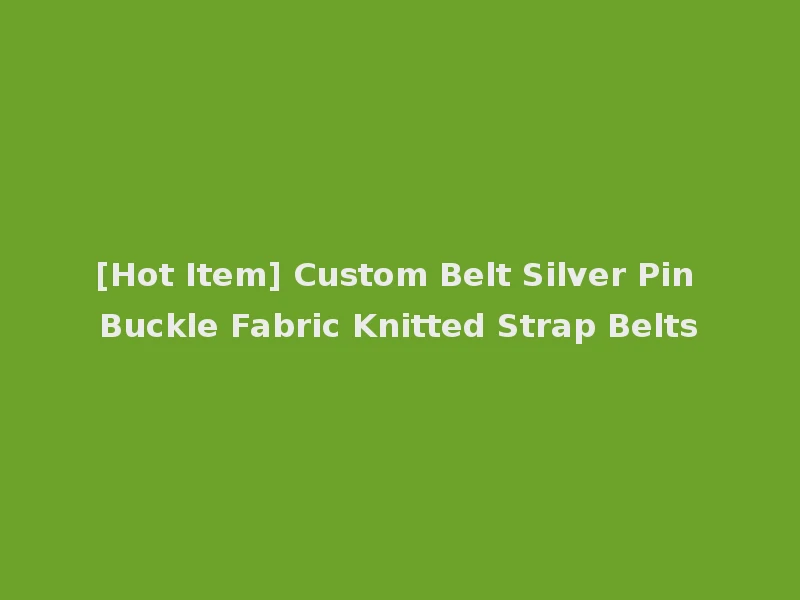 [Hot Item] Custom Belt Silver Pin Buckle Fabric Knitted Strap Belts