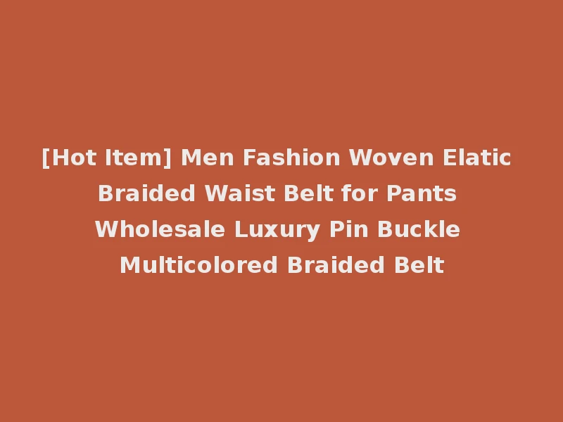 [Hot Item] Men Fashion Woven Elatic Braided Waist Belt for Pants Wholesale Luxury Pin Buckle Multicolored Braided Belt