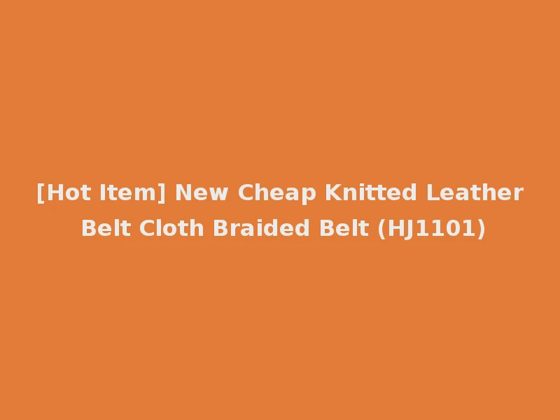 [Hot Item] New Cheap Knitted Leather Belt Cloth Braided Belt (HJ1101)