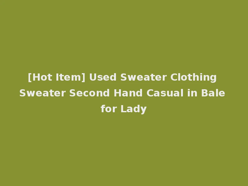 [Hot Item] Used Sweater Clothing Sweater Second Hand Casual in Bale for Lady