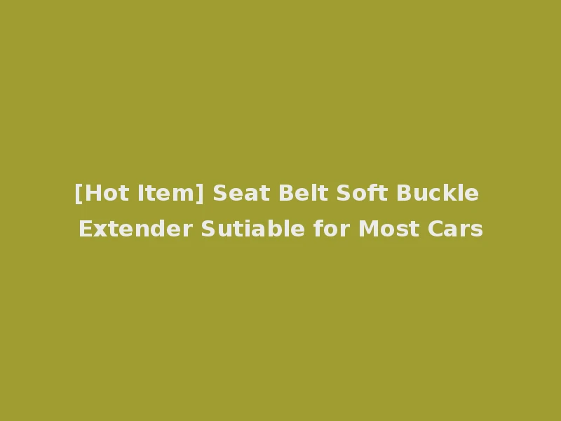 [Hot Item] Seat Belt Soft Buckle Extender Sutiable for Most Cars