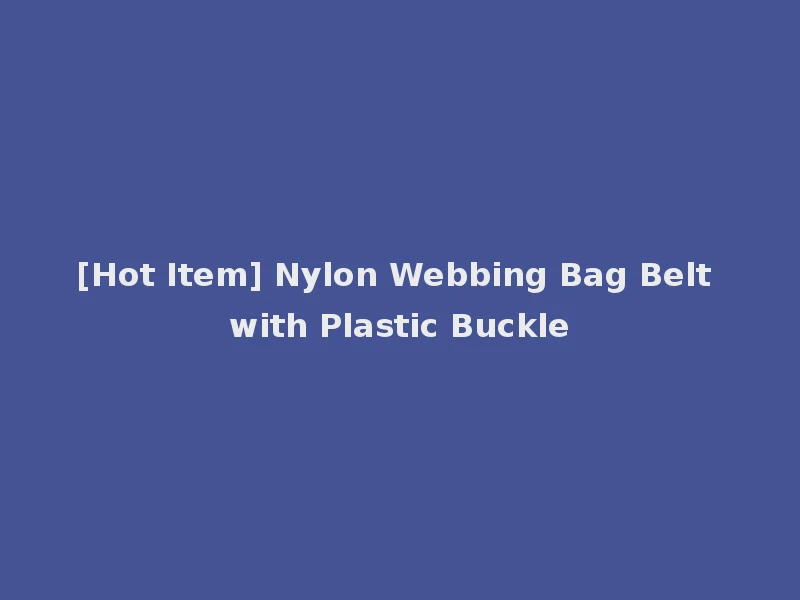 [Hot Item] Nylon Webbing Bag Belt with Plastic Buckle