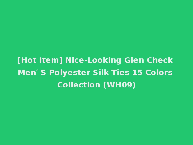 [Hot Item] Nice-Looking Gien Check Men′ S Polyester Silk Ties 15 Colors Collection (WH09)