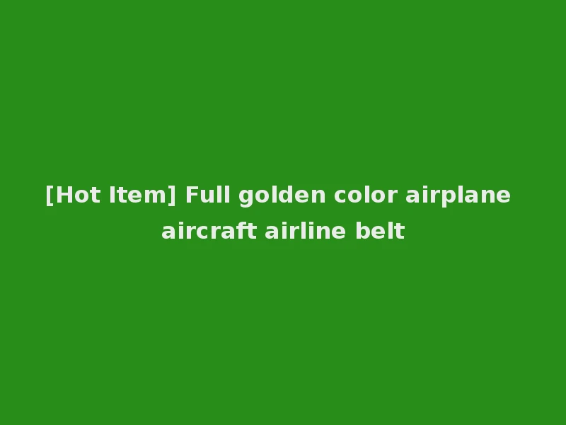 [Hot Item] Full golden color airplane aircraft airline belt