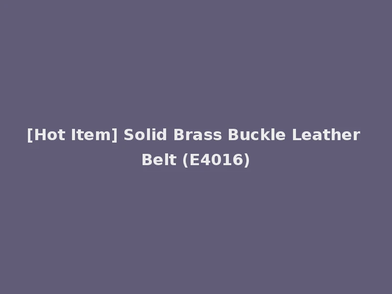[Hot Item] Solid Brass Buckle Leather Belt (E4016)
