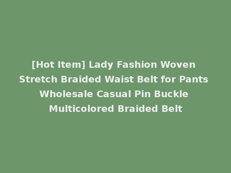 [Hot Item] Lady Fashion Woven Stretch Braided Waist Belt for Pants Wholesale Casual Pin Buckle Multicolored Braided Belt