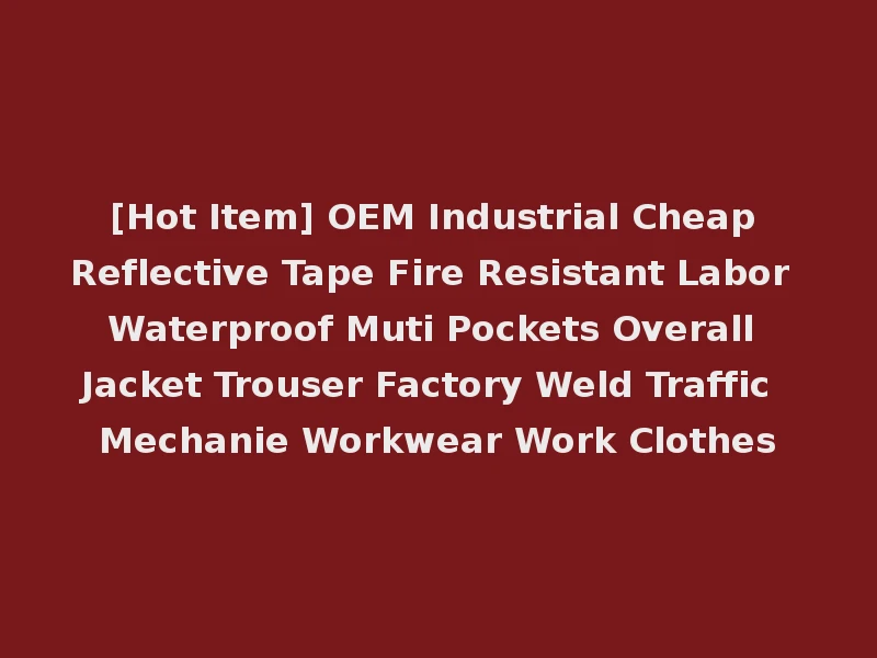 [Hot Item] OEM Industrial Cheap Reflective Tape Fire Resistant Labor Waterproof Muti Pockets Overall Jacket Trouser Factory Weld Traffic Mechanie Workwear Work Clothes