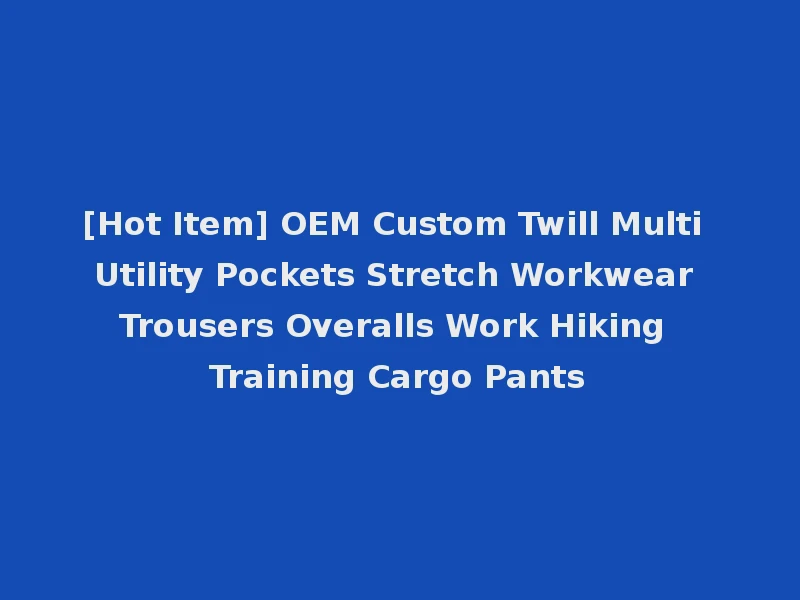 [Hot Item] OEM Custom Twill Multi Utility Pockets Stretch Workwear Trousers Overalls Work Hiking Training Cargo Pants