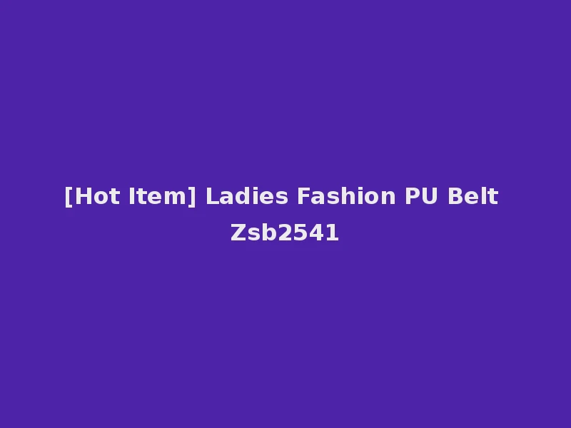 [Hot Item] Ladies Fashion PU Belt Zsb2541