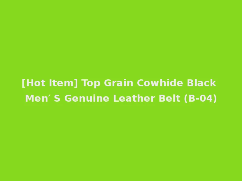 [Hot Item] Top Grain Cowhide Black Men′ S Genuine Leather Belt (B-04)