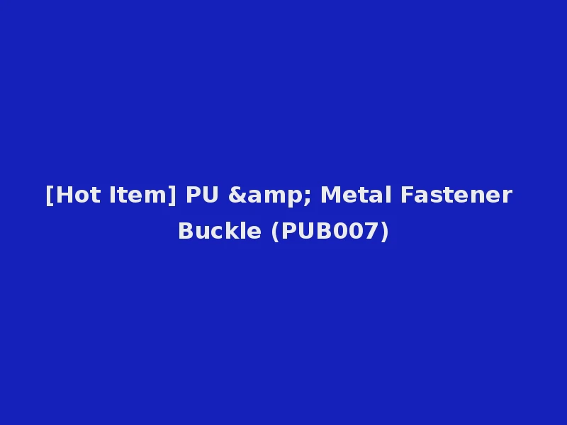 [Hot Item] PU & Metal Fastener Buckle (PUB007)