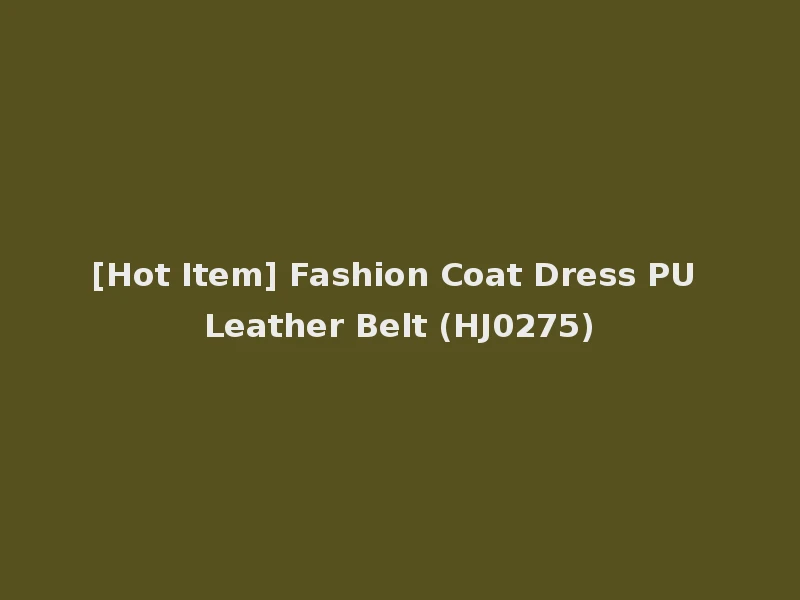 [Hot Item] Fashion Coat Dress PU Leather Belt (HJ0275)