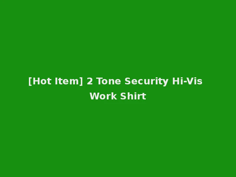 [Hot Item] 2 Tone Security Hi-Vis Work Shirt