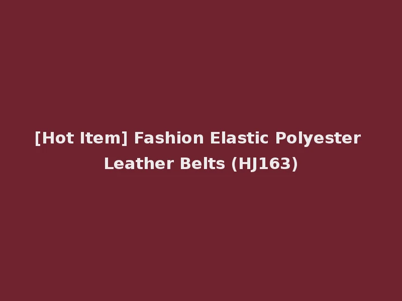 [Hot Item] Fashion Elastic Polyester Leather Belts (HJ163)