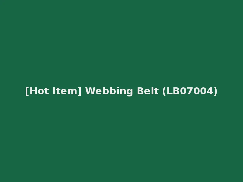 [Hot Item] Webbing Belt (LB07004)