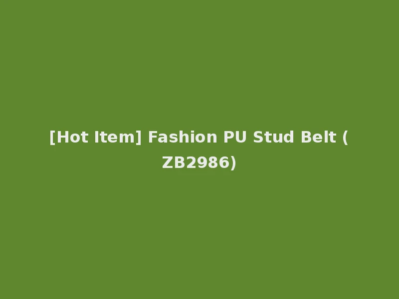 [Hot Item] Fashion PU Stud Belt (ZB2986)
