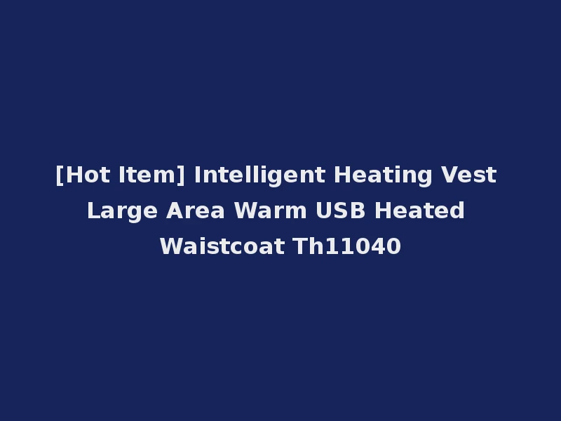 [Hot Item] Intelligent Heating Vest Large Area Warm USB Heated Waistcoat Th11040