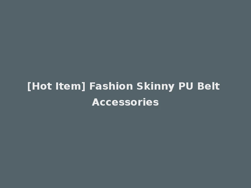 [Hot Item] Fashion Skinny PU Belt Accessories