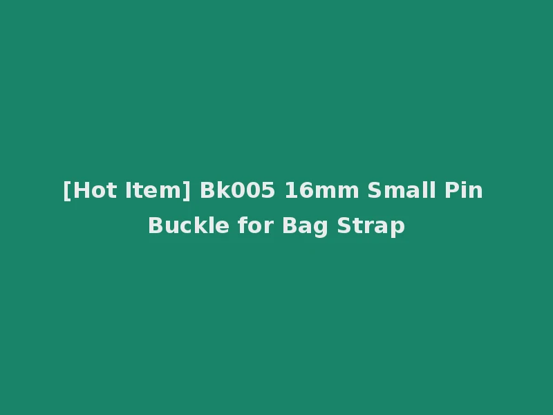 [Hot Item] Bk005 16mm Small Pin Buckle for Bag Strap