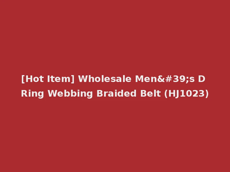 [Hot Item] Wholesale Men's D Ring Webbing Braided Belt (HJ1023)