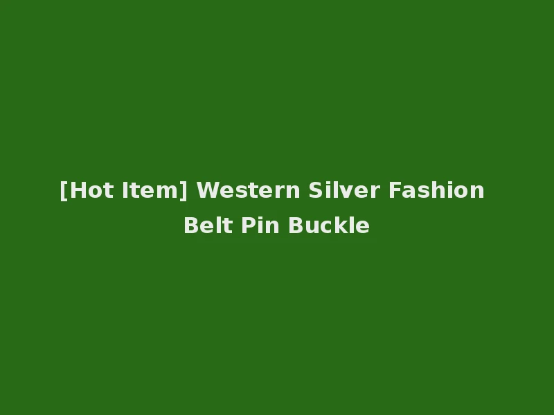 [Hot Item] Western Silver Fashion Belt Pin Buckle