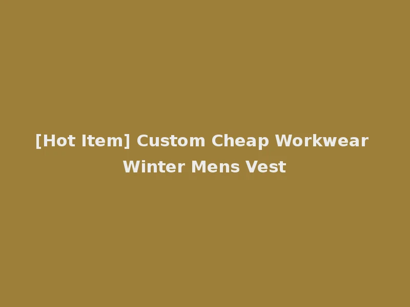 [Hot Item] Custom Cheap Workwear Winter Mens Vest