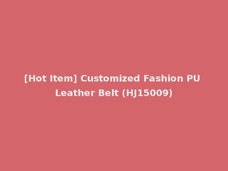 [Hot Item] Customized Fashion PU Leather Belt (HJ15009)