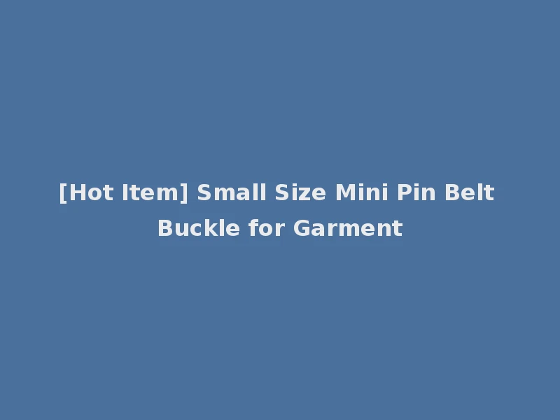 [Hot Item] Small Size Mini Pin Belt Buckle for Garment