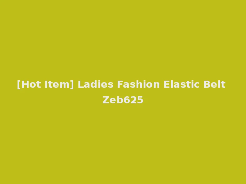 [Hot Item] Ladies Fashion Elastic Belt Zeb625