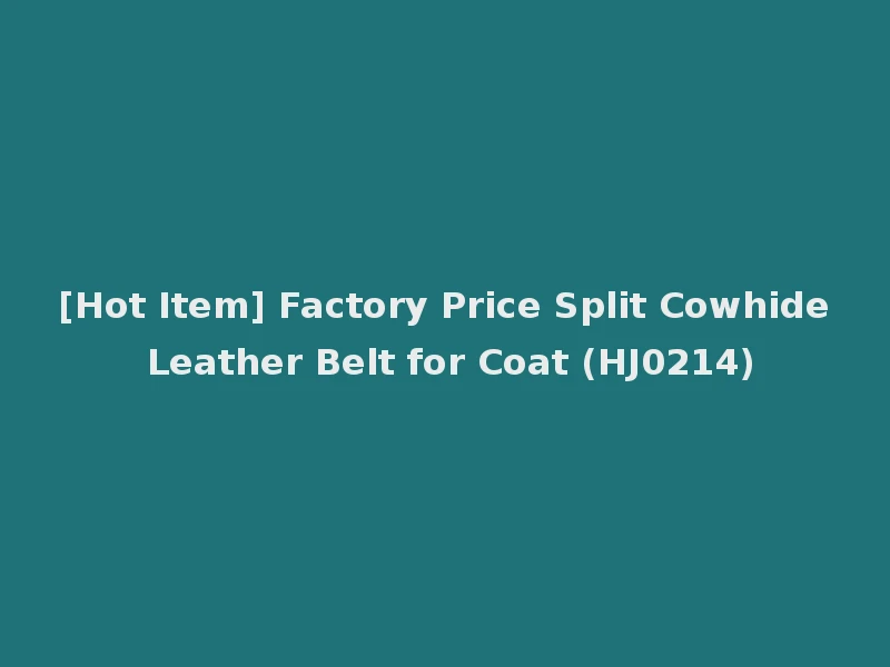 [Hot Item] Factory Price Split Cowhide Leather Belt for Coat (HJ0214)