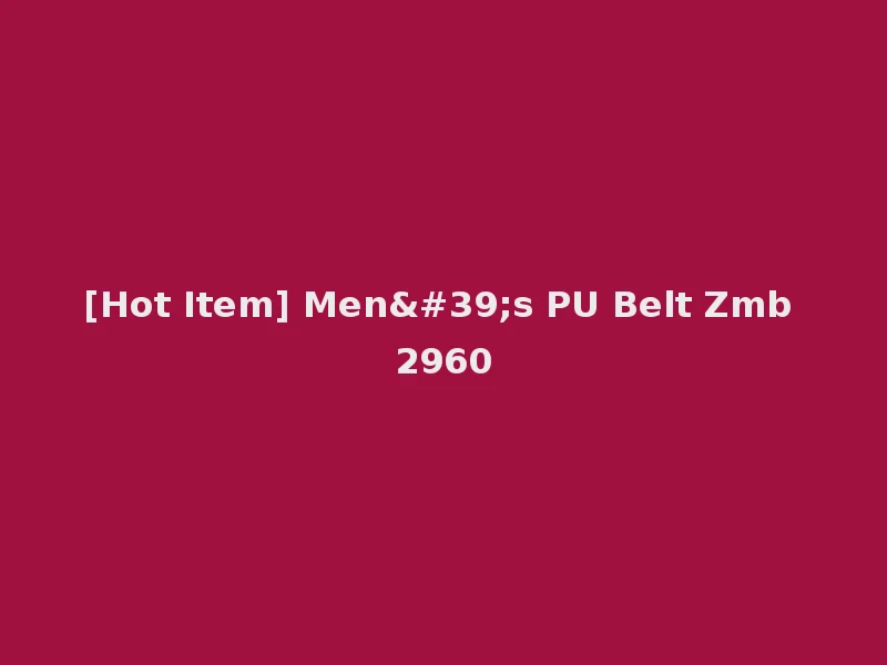 [Hot Item] Men's PU Belt Zmb 2960