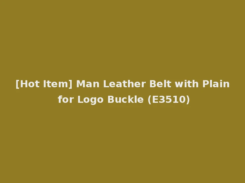 [Hot Item] Man Leather Belt with Plain for Logo Buckle (E3510)