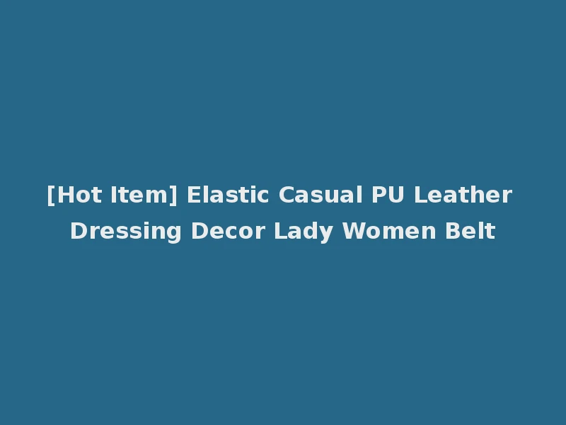 [Hot Item] Elastic Casual PU Leather Dressing Decor Lady Women Belt