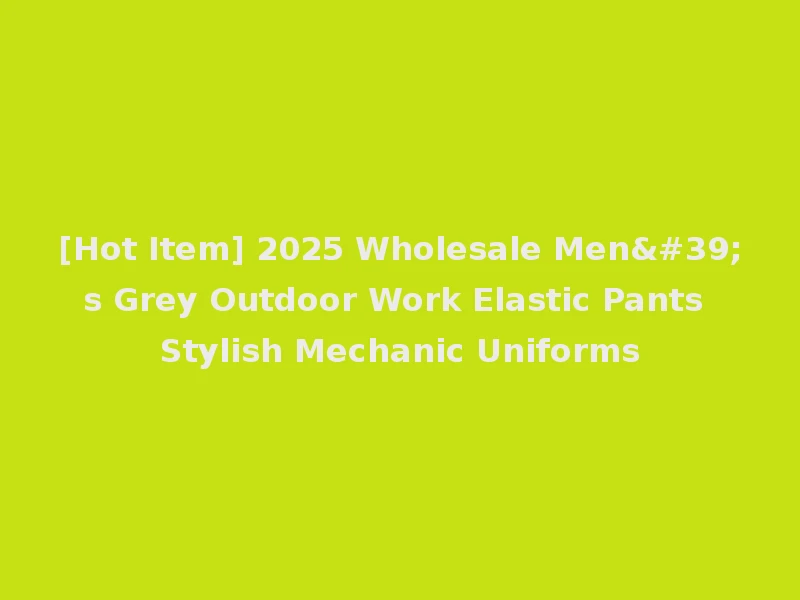 [Hot Item] 2025 Wholesale Men's Grey Outdoor Work Elastic Pants Stylish Mechanic Uniforms