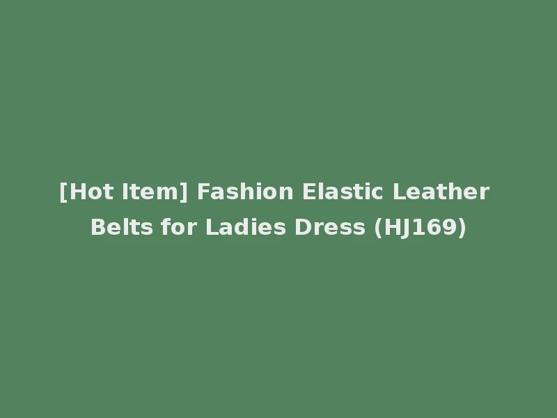 [Hot Item] Fashion Elastic Leather Belts for Ladies Dress (HJ169)