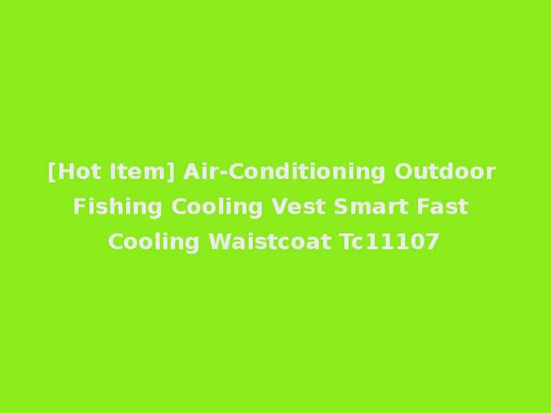 [Hot Item] Air-Conditioning Outdoor Fishing Cooling Vest Smart Fast Cooling Waistcoat Tc11107