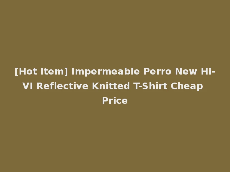 [Hot Item] Impermeable Perro New Hi-VI Reflective Knitted T-Shirt Cheap Price