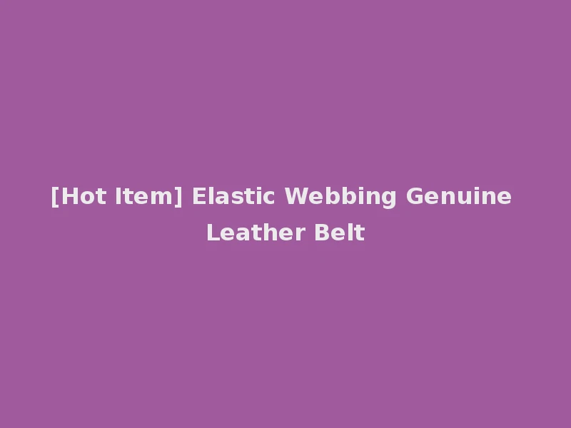 [Hot Item] Elastic Webbing Genuine Leather Belt