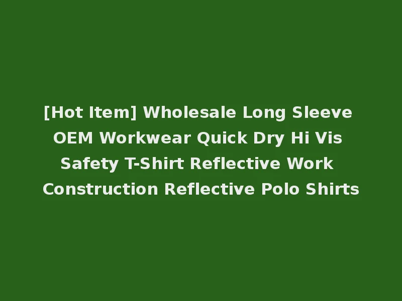 [Hot Item] Wholesale Long Sleeve OEM Workwear Quick Dry Hi Vis Safety T-Shirt Reflective Work Construction Reflective Polo Shirts