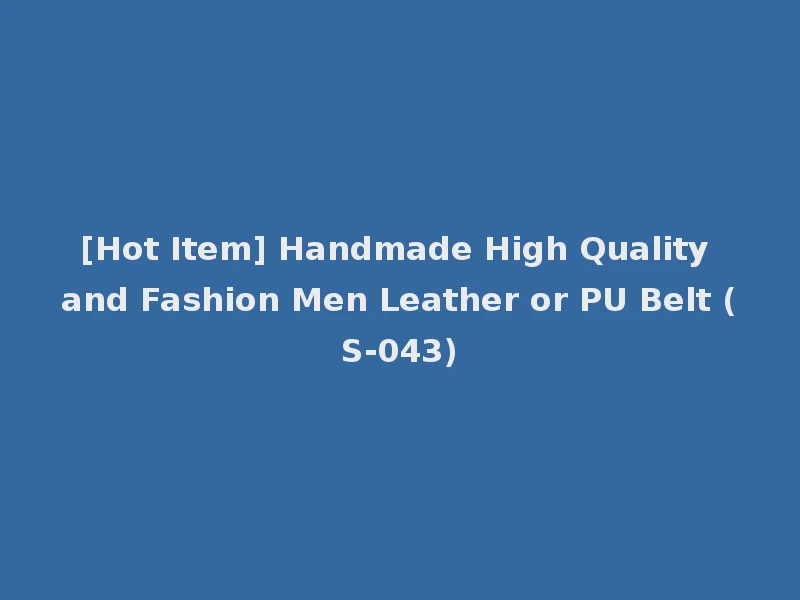[Hot Item] Handmade High Quality and Fashion Men Leather or PU Belt (S-043)