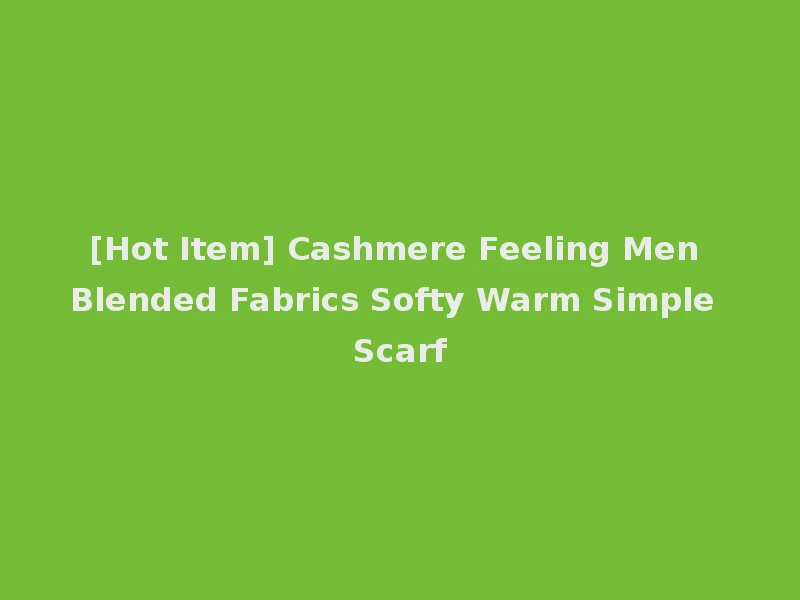 [Hot Item] Cashmere Feeling Men Blended Fabrics Softy Warm Simple Scarf
