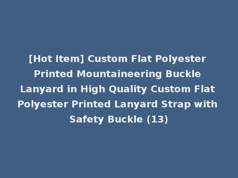 [Hot Item] Custom Flat Polyester Printed Mountaineering Buckle Lanyard in High Quality Custom Flat Polyester Printed Lanyard Strap with Safety Buckle (13)