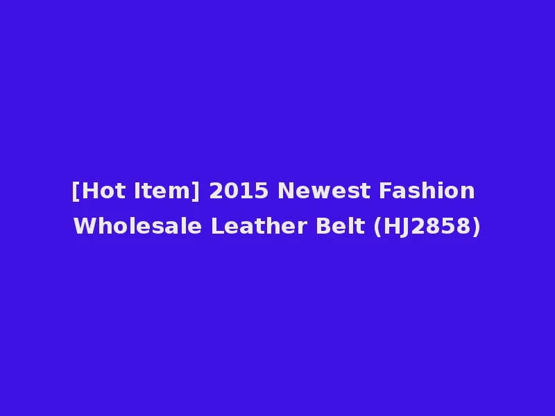 [Hot Item] 2015 Newest Fashion Wholesale Leather Belt (HJ2858)