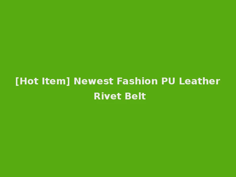 [Hot Item] Newest Fashion PU Leather Rivet Belt