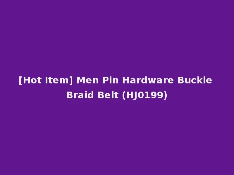[Hot Item] Men Pin Hardware Buckle Braid Belt (HJ0199)