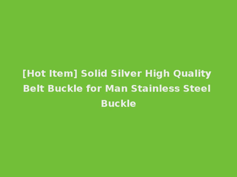 [Hot Item] Solid Silver High Quality Belt Buckle for Man Stainless Steel Buckle